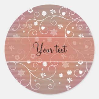 Sticker Rond Floraison romantique