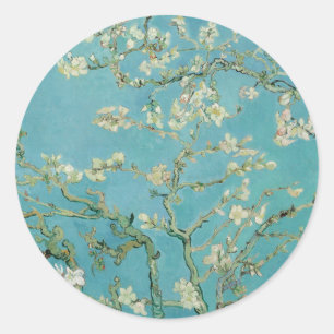 Sticker Rond Floraisons d'amandiers par Vincent van Gogh
