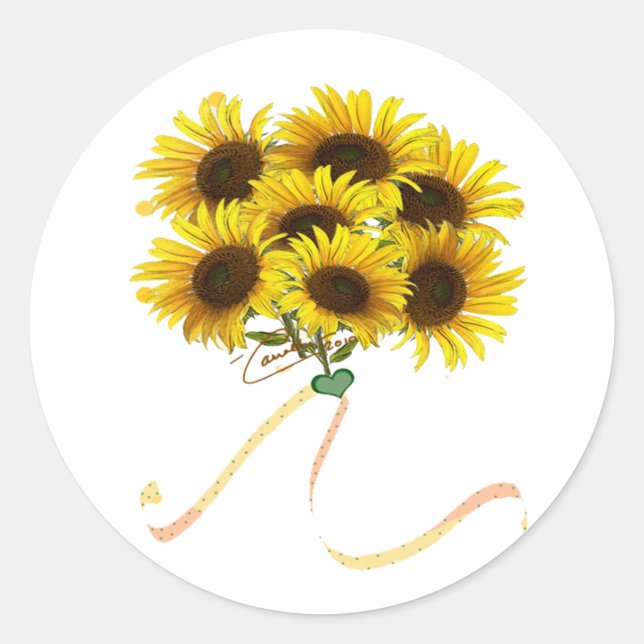 Sticker Rond Floral (Devant)