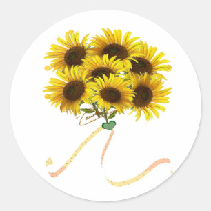 Sticker Rond Floral