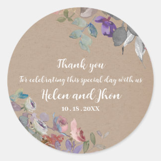 Sticker Rond Floral