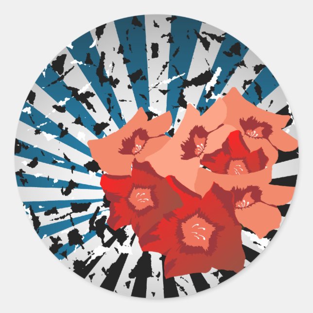 Sticker Rond Floral (Devant)