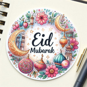 Sticker Rond Floral Aïd Moubarak