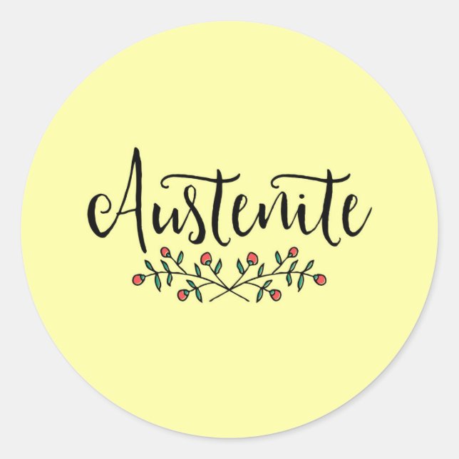 Sticker Rond Floral Austenite (Devant)