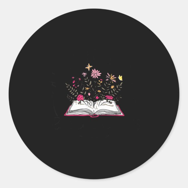 Sticker Rond Floral Book A New Chapter Begins Retired 2026 Reti (Devant)
