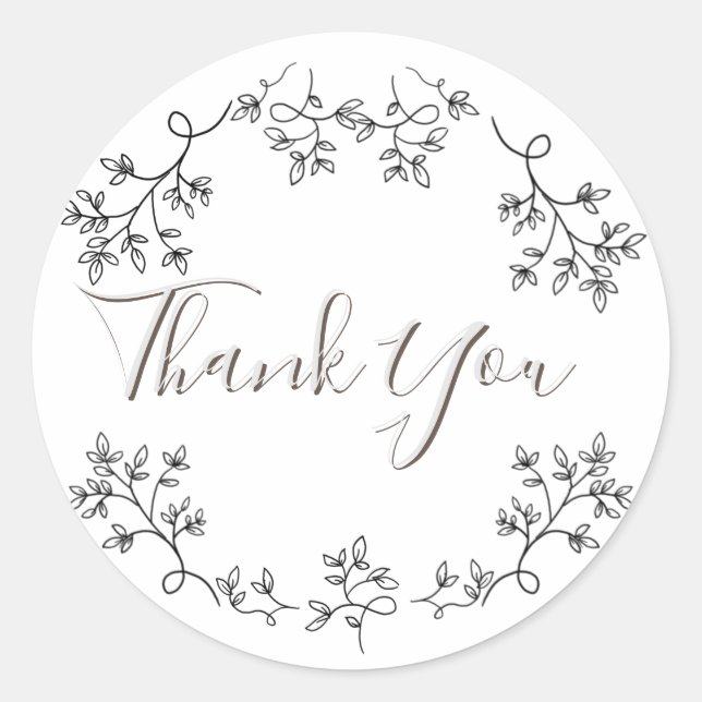 Sticker Rond Floral esthétique (Devant)