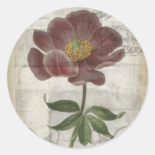 Sticker Rond Floral français I