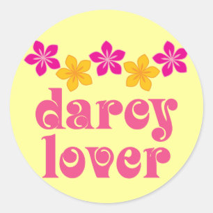 Sticker Rond Floral Jane Austen Darcy Lover Don