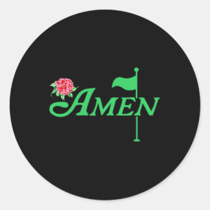 Sticker Rond Floral Master Golfer Golf Lover Golf Flower Womens