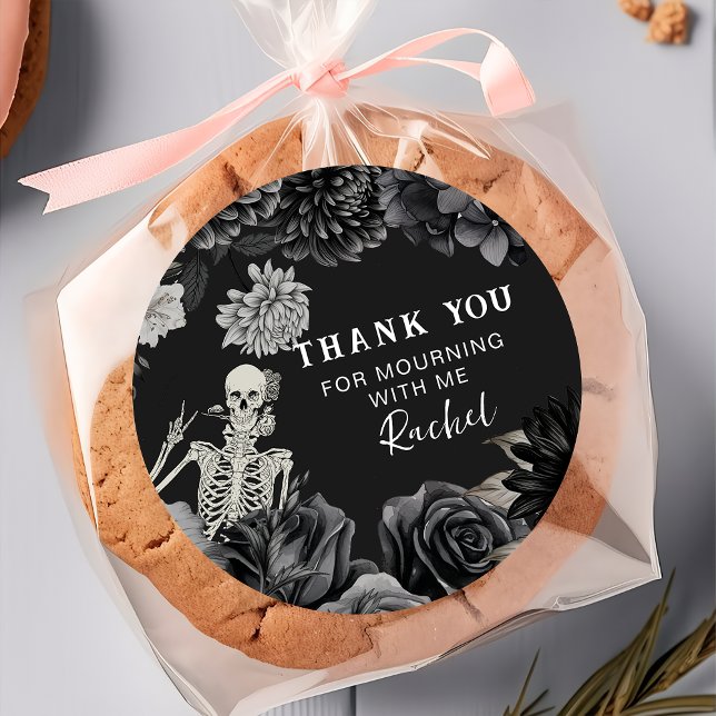 Sticker Rond Floral RIP Années 30e anniversaire (Créateur téléchargé)