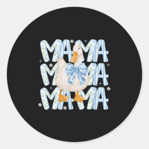 Sticker Rond Floral Silly Goose Boho maman maman ferme canard a