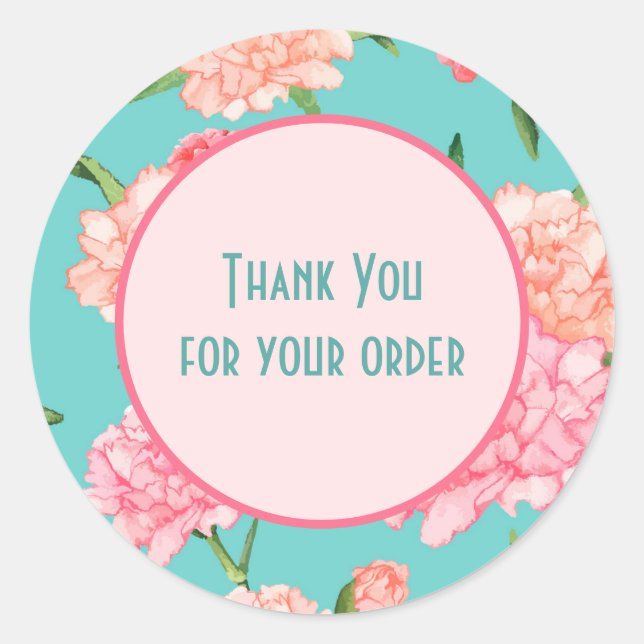 Sticker Rond Floral Thank you (Devant)