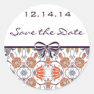 Sticker Rond Floral vintage