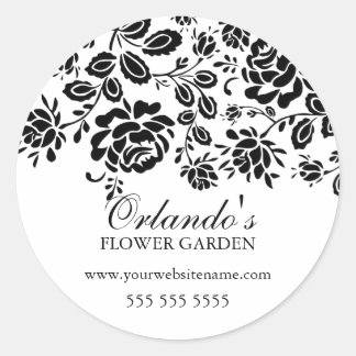 Sticker Rond Florales élégantes