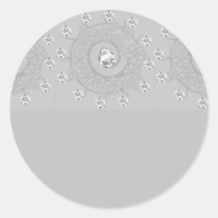 Sticker Rond Flore à motif diamant