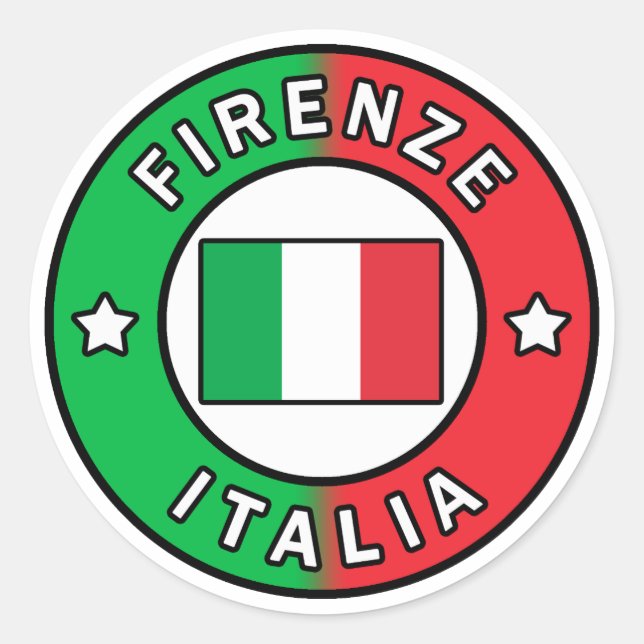Sticker Rond Florence Italia (Devant)