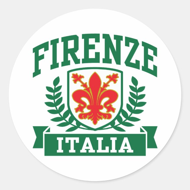 Sticker Rond Florence Italia (Devant)