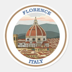 Sticker Rond Florence, Italie