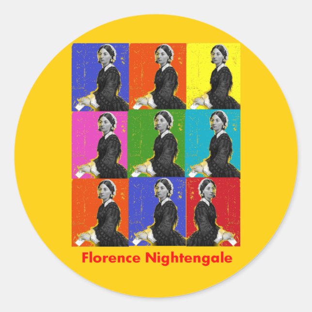 Sticker Rond florence nightengale POPART T-shirts et cadeaux (Devant)