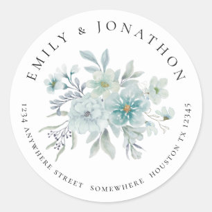 Sticker Rond Flores de marais Nom du retour Adresse