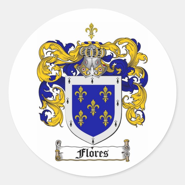 STICKER ROND FLORES FAMILLE CREST - FLORES COAT D'ARMES (Devant)