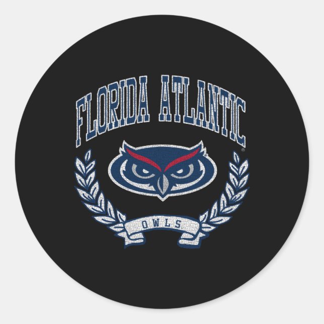 Sticker Rond Florida Atlantic Owens Victory Heather Grey (Devant)