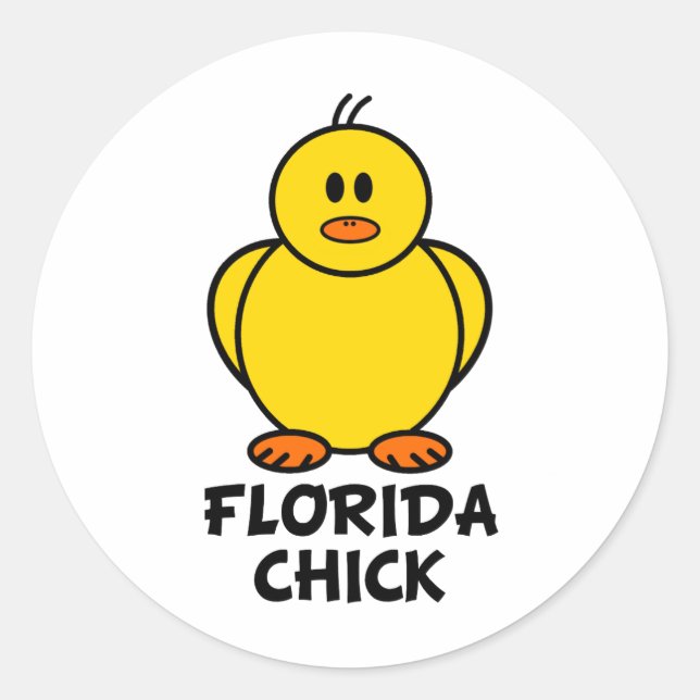 Sticker Rond Florida Chick (Devant)