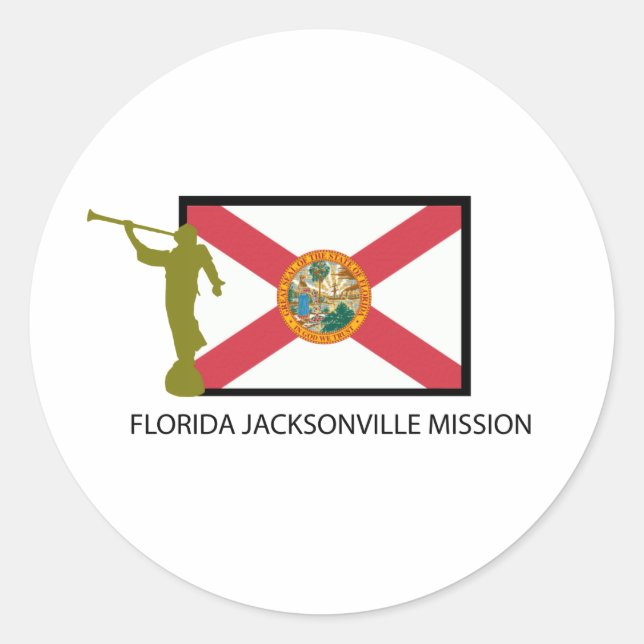 STICKER ROND FLORIDA JACKSONVILLE MISSION LDS CTR (Devant)