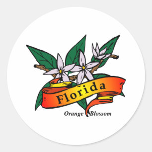 Sticker Rond Florida Orange Blossom