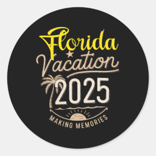 Sticker Rond Floride 2025 Voyage en famille amis groupe vacance