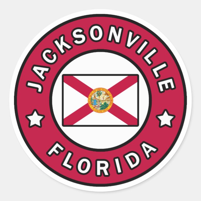 Sticker Rond Floride de Jacksonville (Devant)