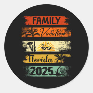 Sticker Rond Floride Famille Voyage Correspondant Famille Vacan