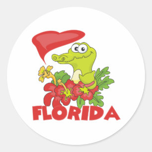 Sticker Rond Floride Gator