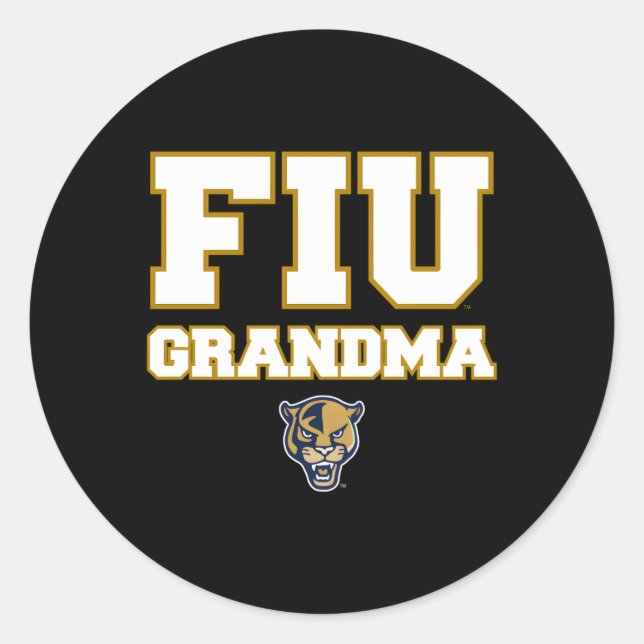 Sticker Rond Floride International Fiu Panthers Grand-mère (Devant)