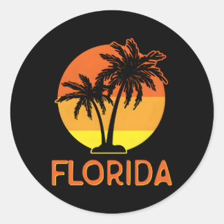 Sticker Rond Floride Orange