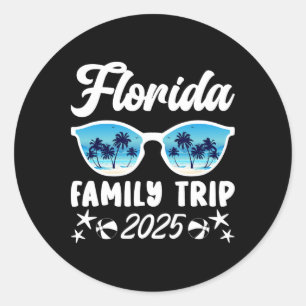 Sticker Rond Floride Voyage en famille 2025 vacances Floride Vo