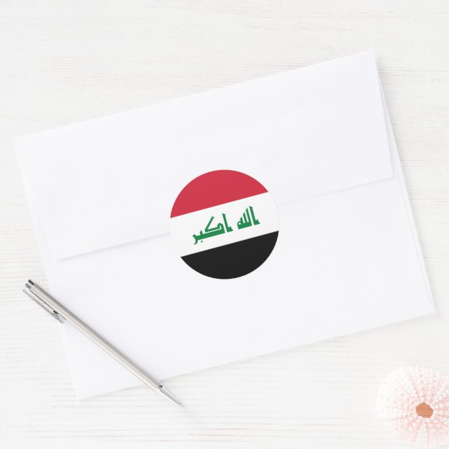 Sticker Rond Flot d'Iraq (Enveloppe)