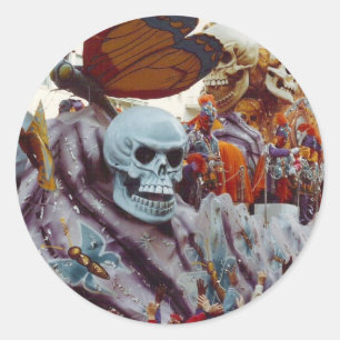Sticker Rond Flotte de Mardi Gras