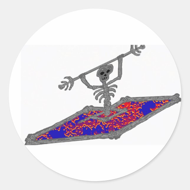 Sticker Rond Flottement des os de Kayak (Devant)