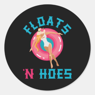 Sticker Rond Flottes N Et Hottes Flottes Trip Tubing Fleuve Flo