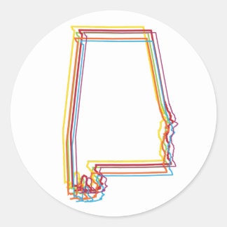 Sticker Rond flou de fierté de l'alabama