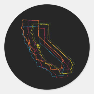 Sticker Rond flou de la fierté californienne