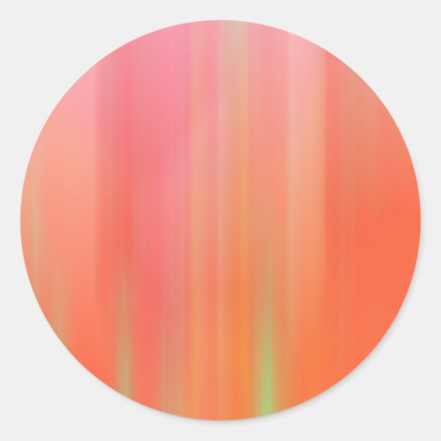Sticker Rond Flou de mouvement rose et orange (Devant)