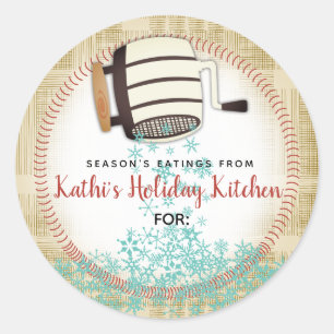 Sticker Rond Flour fter Fraise de Flamme de neige cuisine perso