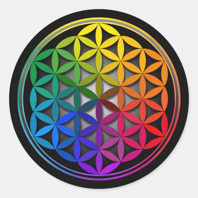 Sticker Rond flower of life1 (Devant)