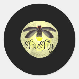 Sticker Rond Fluciole Éclair Bug cadeau d'été