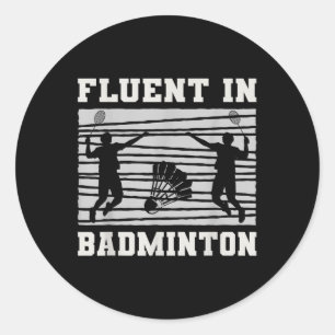 Sticker Rond Fluent Dans Les Raquettes Volants de badminton Amu