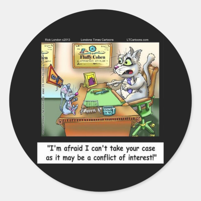 Sticker Rond Fluffy Cohen Avocate @Griffe Chat Drôle & Avocat (Devant)