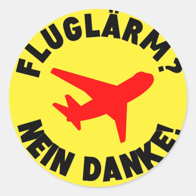 Sticker Rond Fluglärm ? Nein Danke ! (Devant)