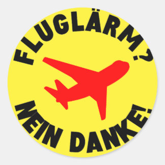 Sticker Rond Fluglärm ? Nein Danke !